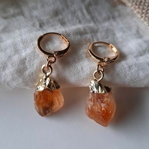 Brand New - Handmade Citrine Gemstone Earrings